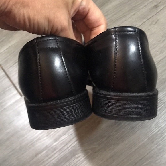 Joseph Abboud Black Leather Square Toe Slip-On Loafers size 10.5 - Picture 5 of 10